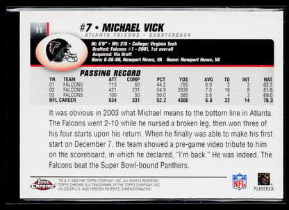 2004 Topps Chrome Michael Vick #11