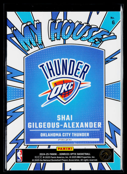 2024-25 Donruss Optic Shai Gilgeous-Alexander My House Purple #6