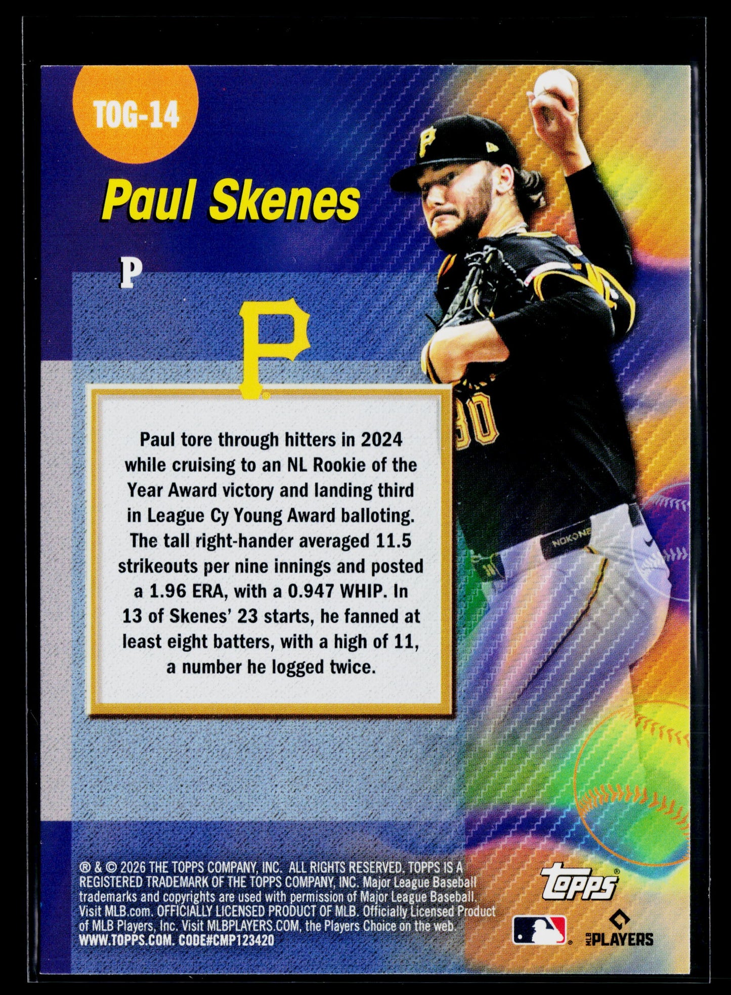 2026 Topps Paul Skenes Titans of the Game #TOG-14