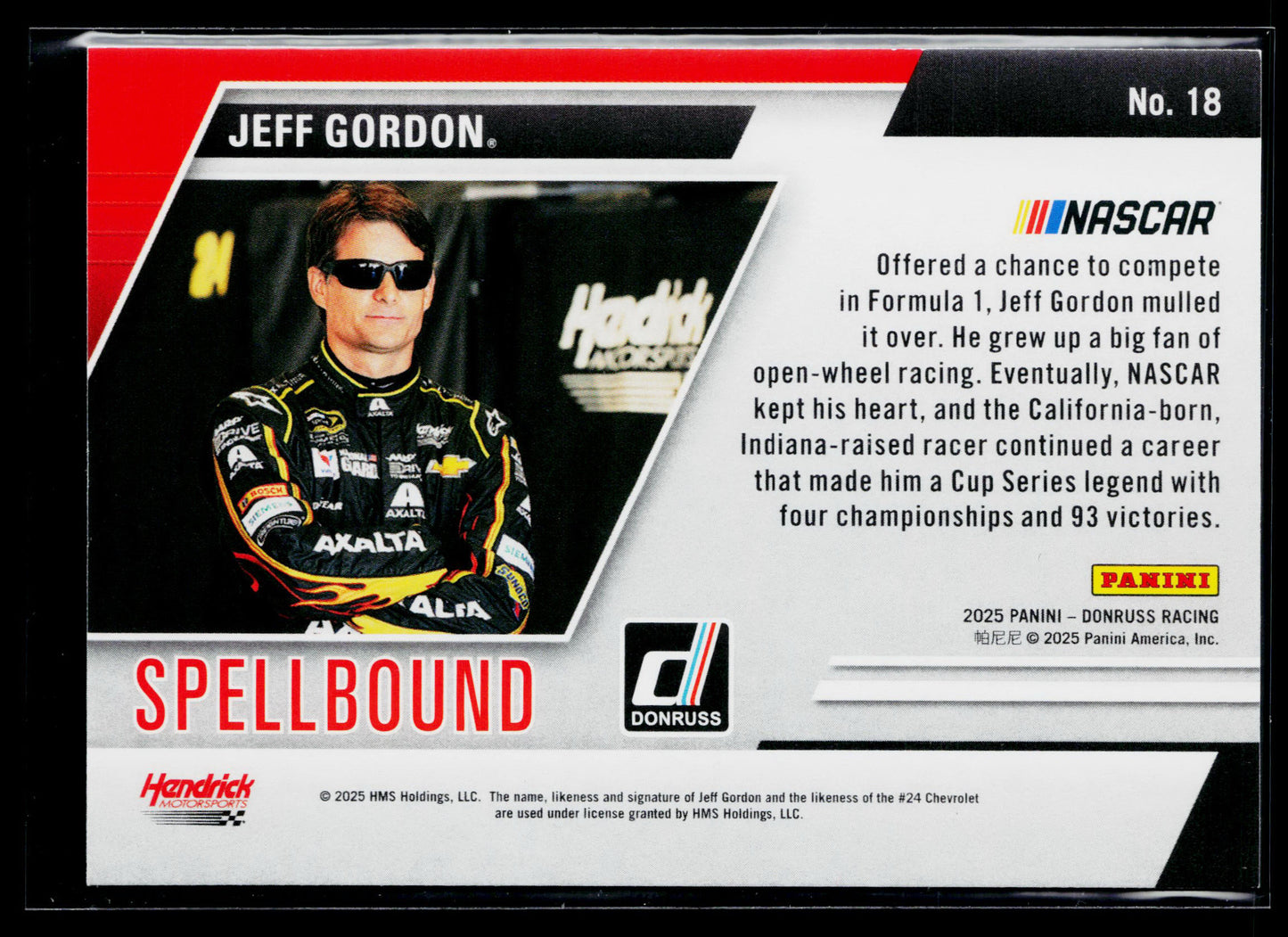 2025 Donruss Jeff Gordon Spellbound #18