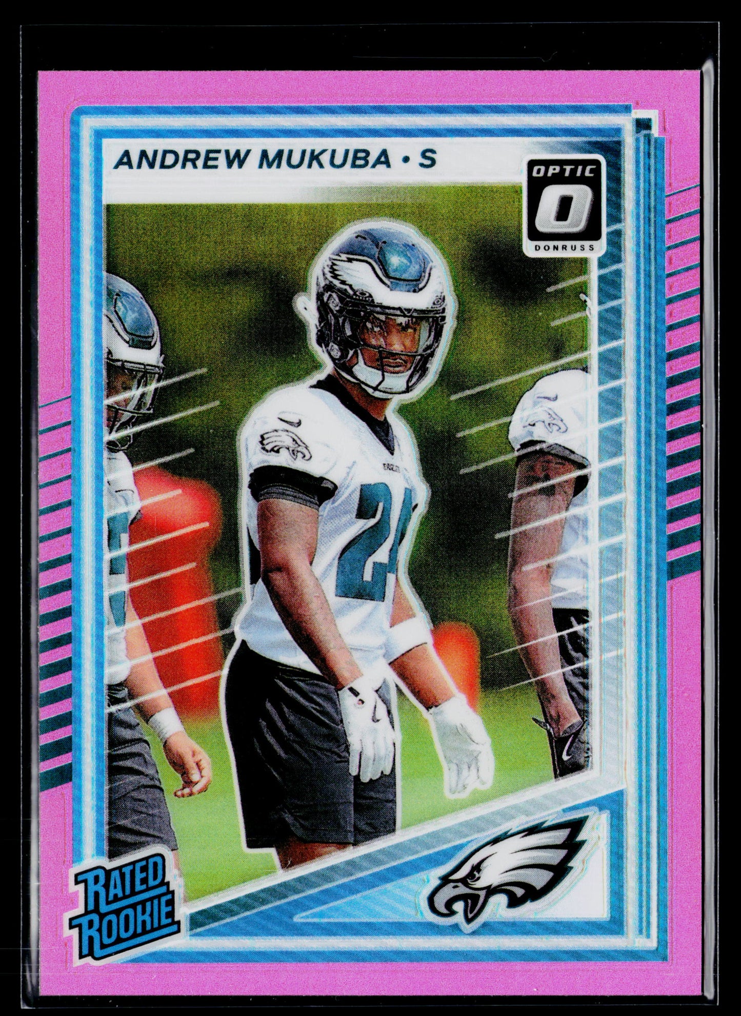 2025 Donruss Andrew Mukuba Rookie Optic Rated Rookies Preview Pink #380