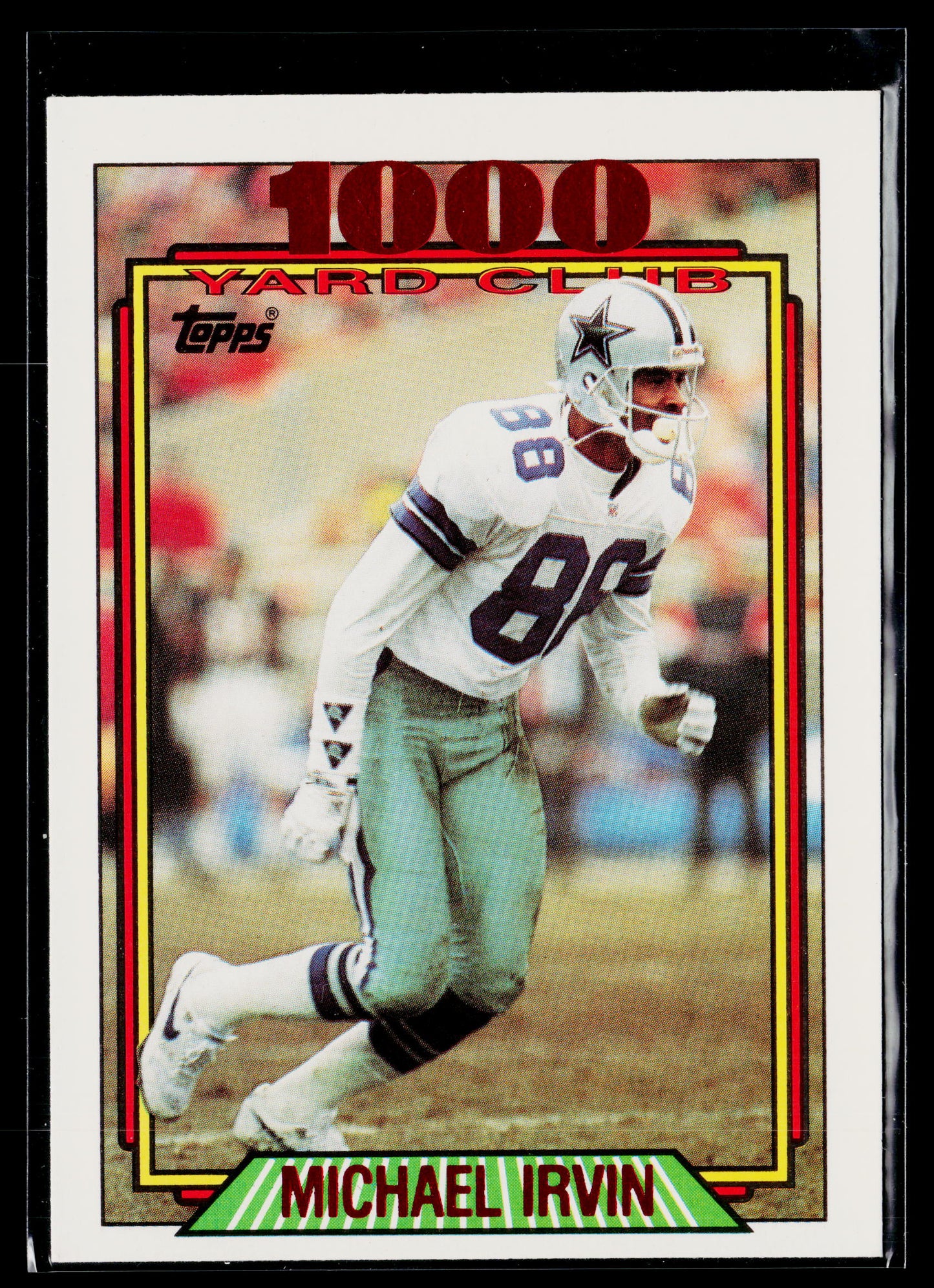 1992 Topps Michael Irvin 1000 Yard Club #3b