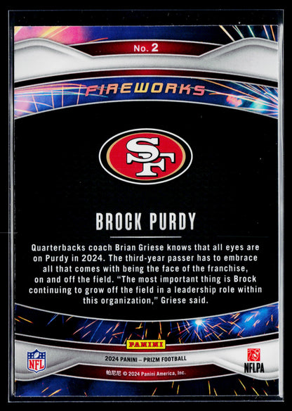 2024 Panini Prizm Brock Purdy Fireworks #2