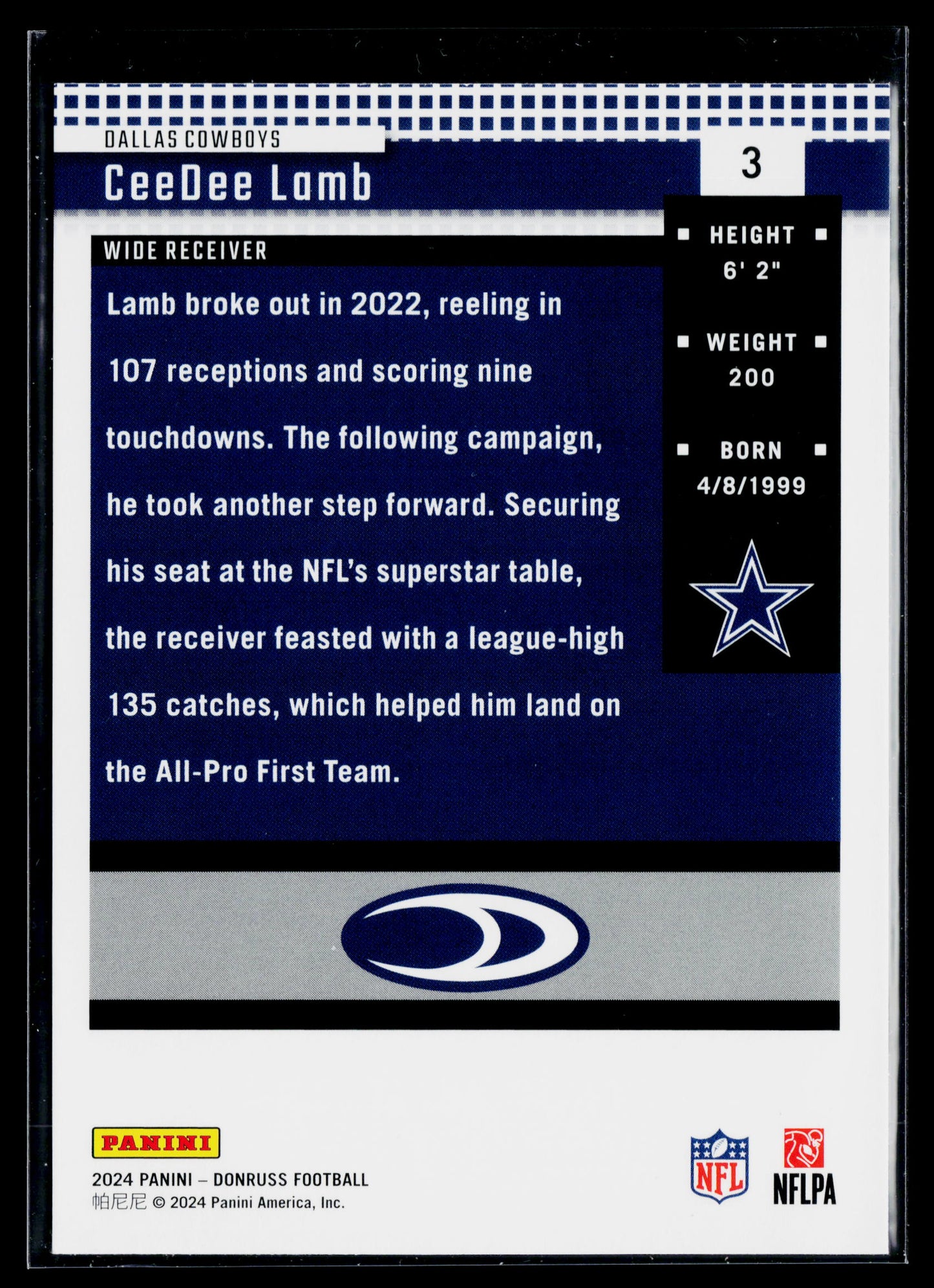 2024 Donruss CeeDee Lamb Retro 2004 #3