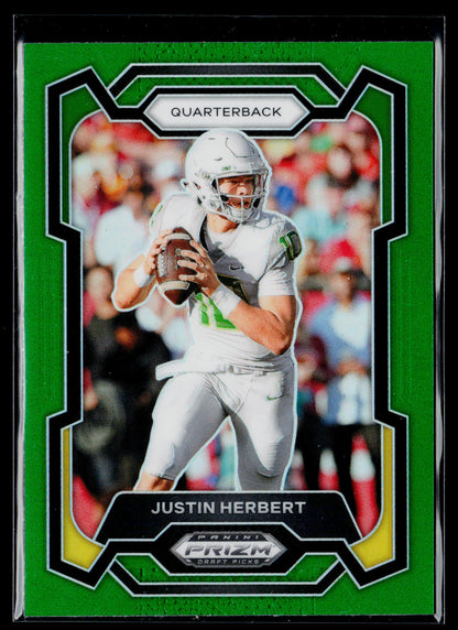 2024 Panini Prizm Draft Picks Justin Herbert Green #69