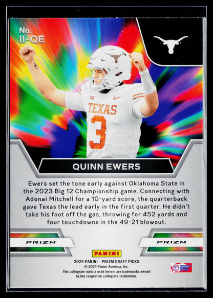2024 Panini Prizm Draft Picks Quinn Ewers Instant Impact Red Ice #II-QE