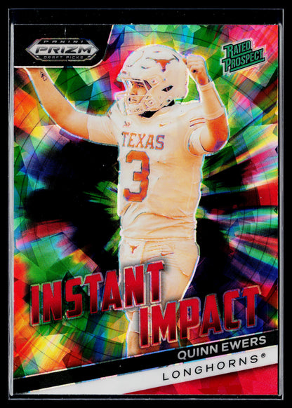 2024 Panini Prizm Draft Picks Quinn Ewers Instant Impact Red Ice #II-QE
