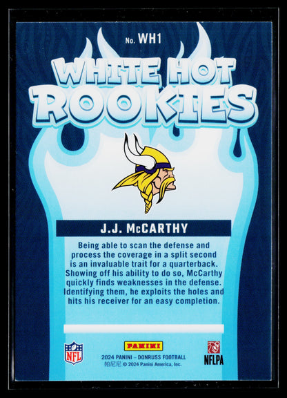 2024 Donruss J.J. McCarthy White Hot Rookies #WH1