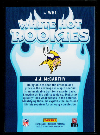 2024 Donruss J.J. McCarthy White Hot Rookies #WH1