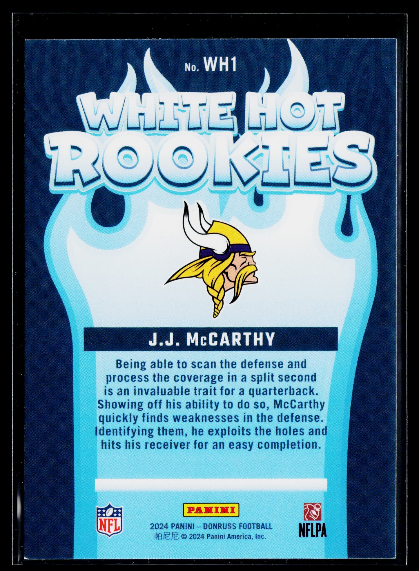 2024 Donruss J.J. McCarthy White Hot Rookies #WH1