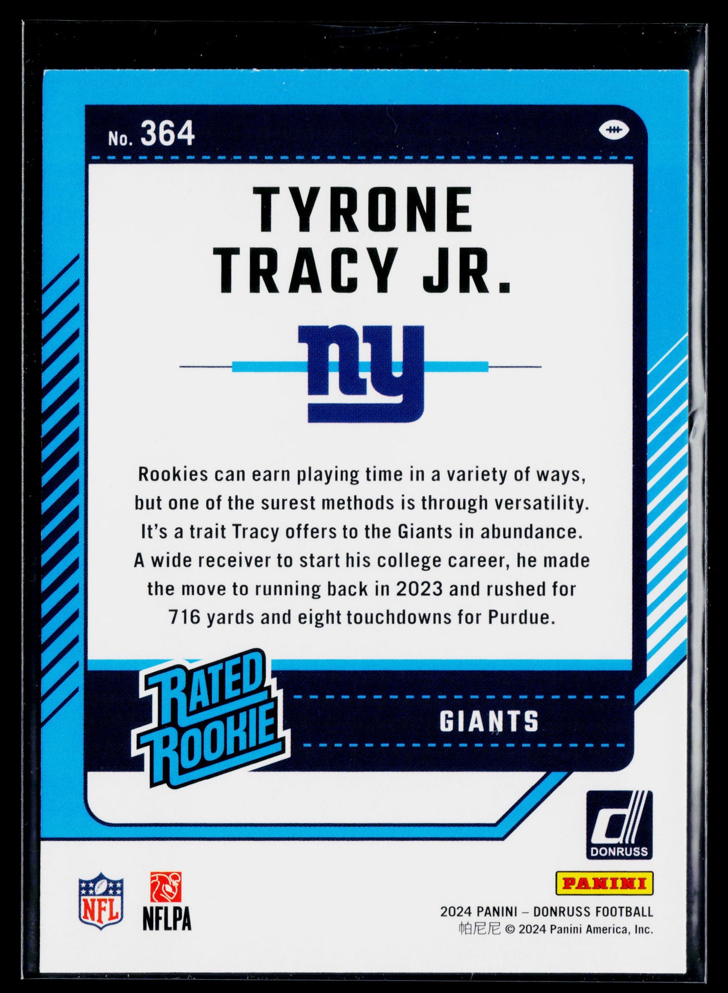 2024 Donruss Tyrone Tracy Jr. Rookie #364