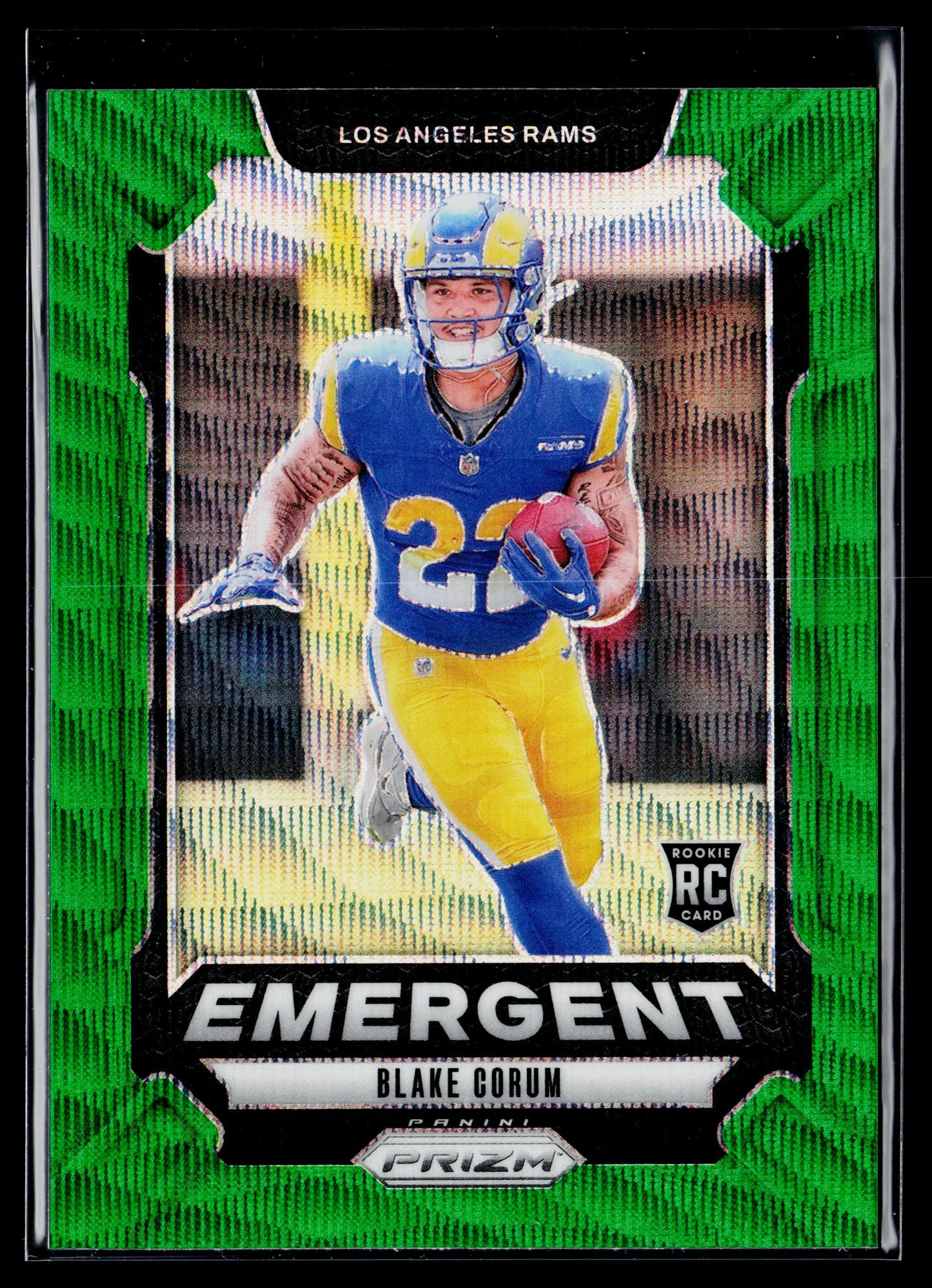 2024 Panini Prizm Blake Corum Emergent Green Wave Prizm #10