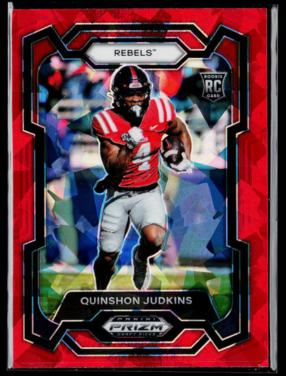 2024 Panini Prizm Draft Picks Quinshon Judkins Red Ice #146