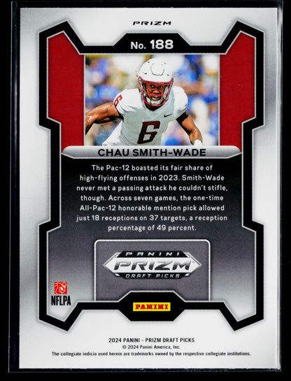 2024 Panini Prizm Draft Picks Chau Smith-Wade Red Ice #188