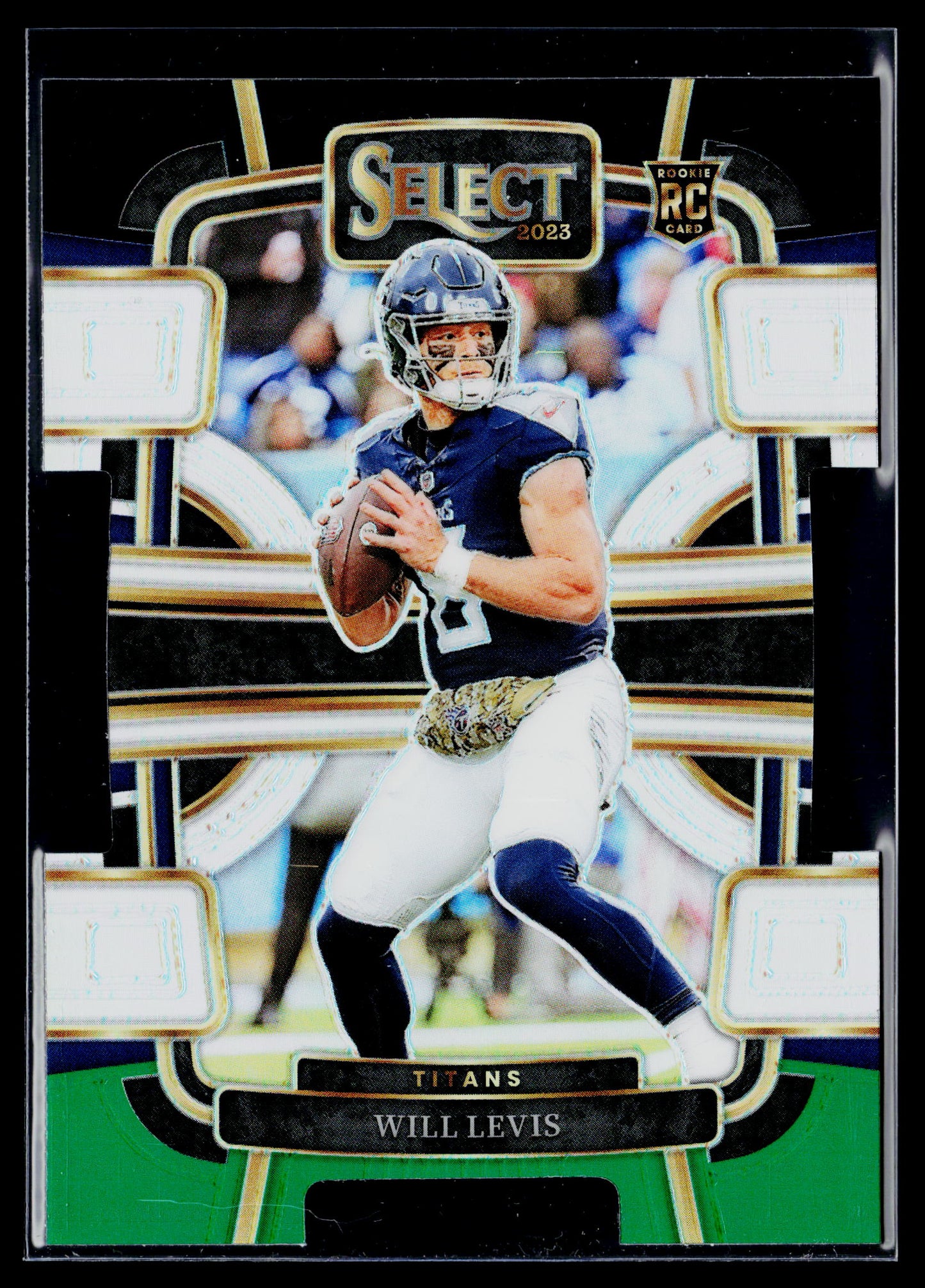 2023 Panini Select Will Levis Rookie Black and Green Prizms Die Cuts #96