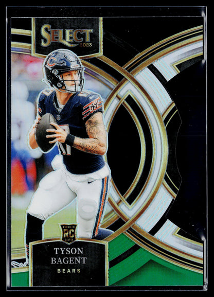 2023 Panini Select Tyson Bagent Rookie Black and Green Prizms Die Cuts #123