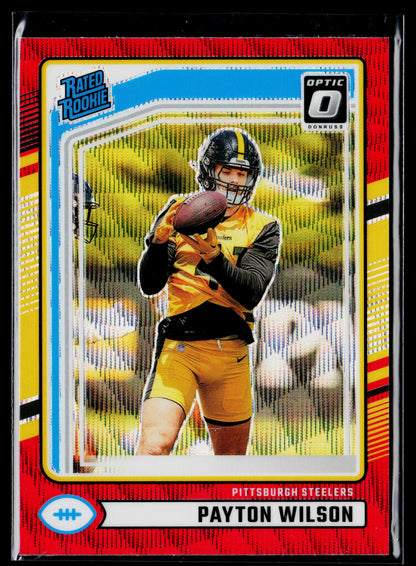 2024 Donruss Payton Wilson Rookie Optic Rated Rookies Preview Red Wave #342