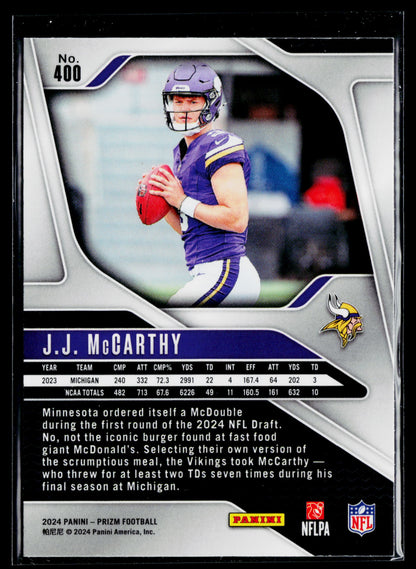 2024 Panini Prizm J.J. McCarthy Rookie #400