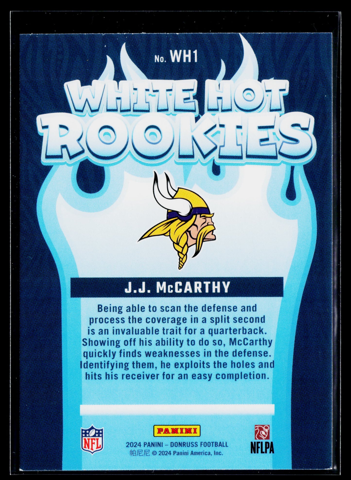 2024 Donruss J.J. McCarthy White Hot Rookies #WH1
