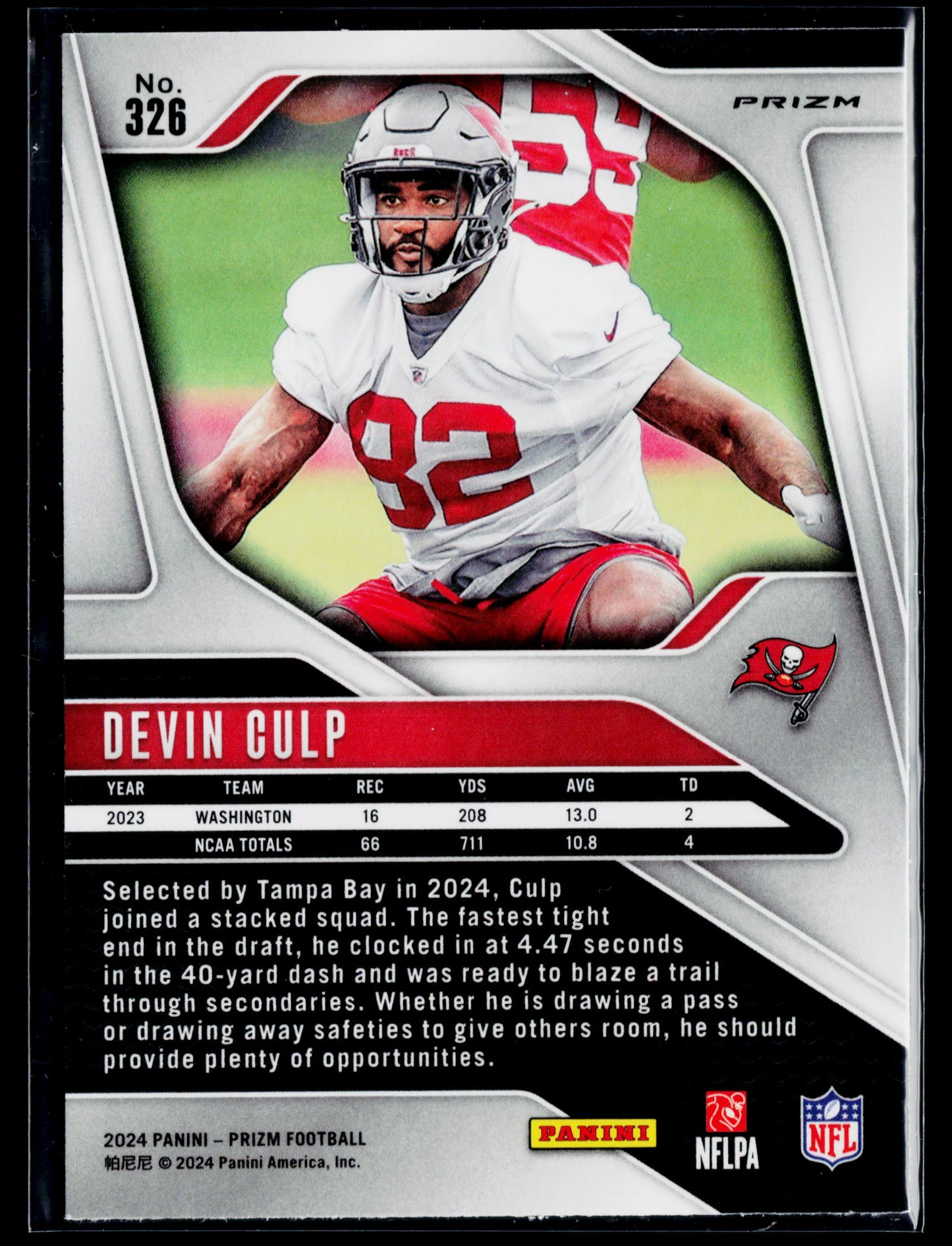 2024 Panini Prizm Devin Culp Rookie Pink Wave #326
