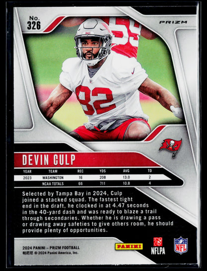 2024 Panini Prizm Devin Culp Rookie Pink Wave #326