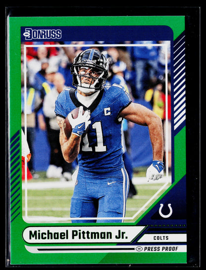 2024 Donruss Michael Pittman Jr. Press Proof Green #265