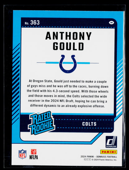 2024 Donruss Anthony Gould Rookie Press Proof Green #363