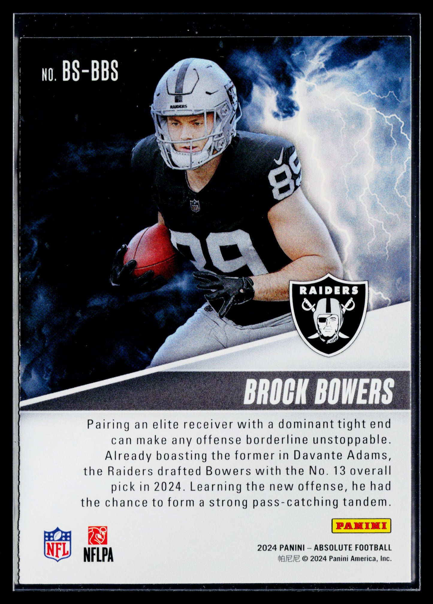 2024 Panini Absolute Brock Bowers By Storm #BS-BBS