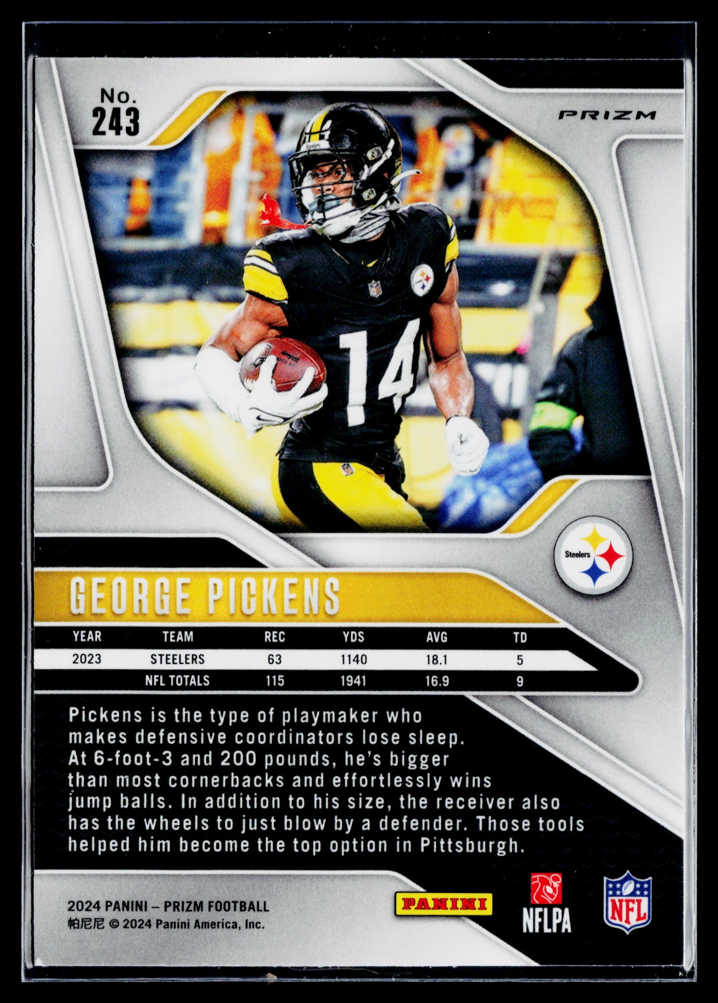 2024 Panini Prizm George Pickens Red White and Blue #243