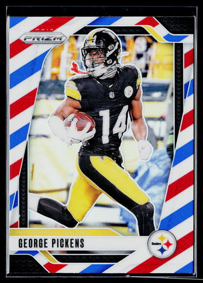 2024 Panini Prizm George Pickens Red White and Blue #243
