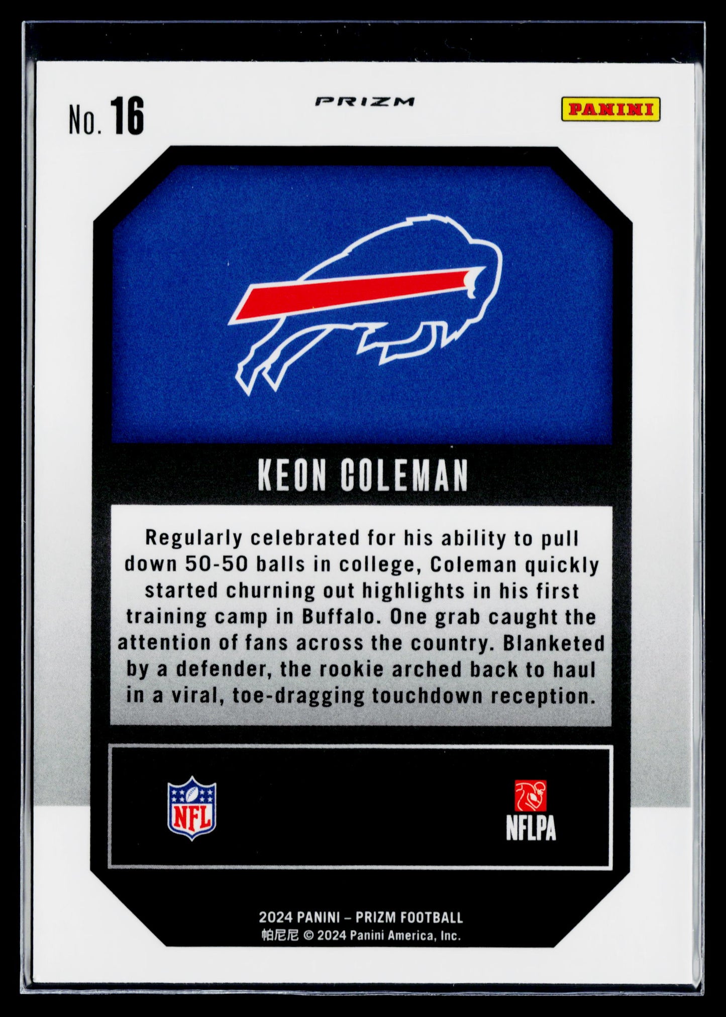 2024 Panini Prizm Keon Coleman Emergent Green Prizm #16