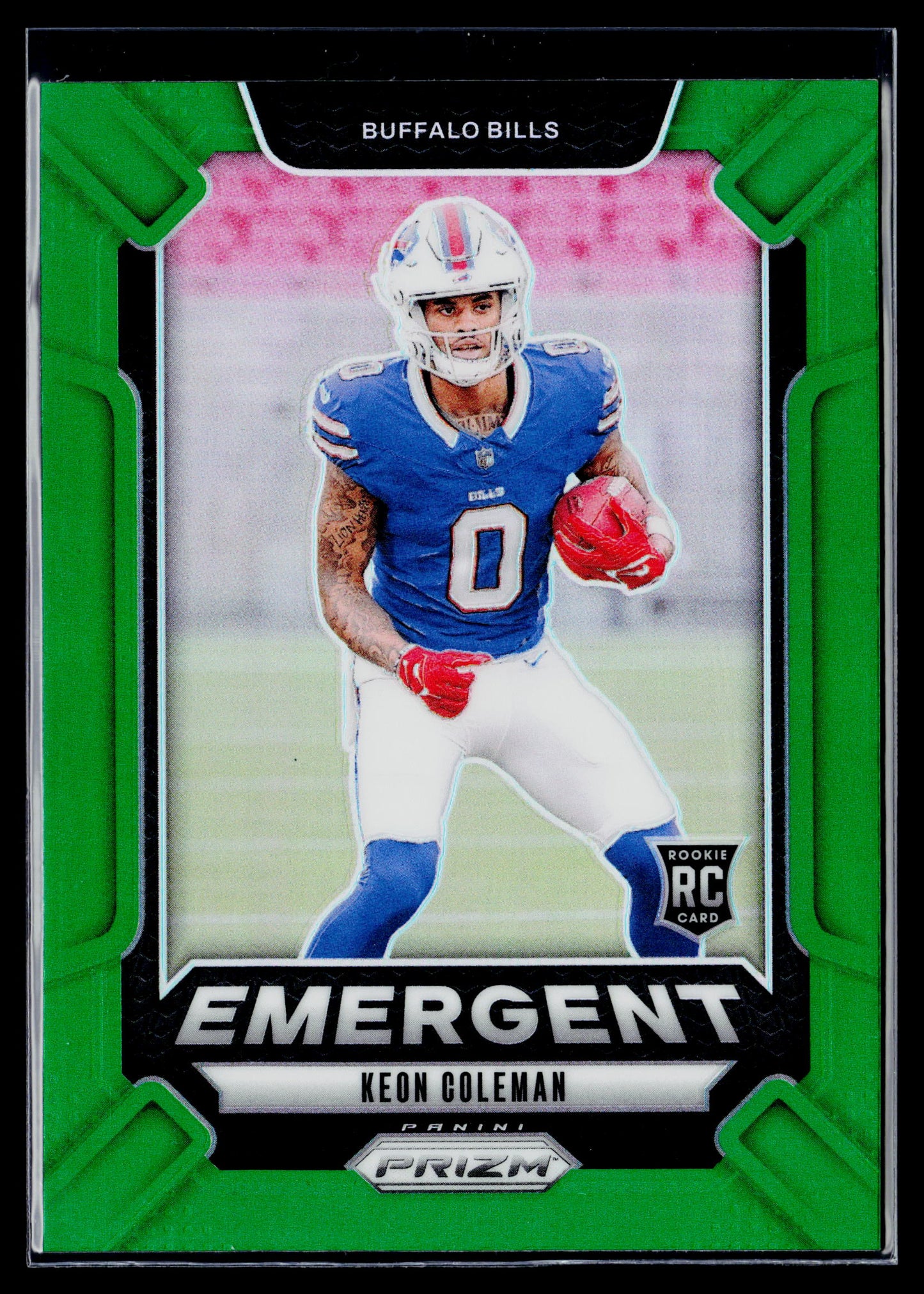 2024 Panini Prizm Keon Coleman Emergent Green Prizm #16