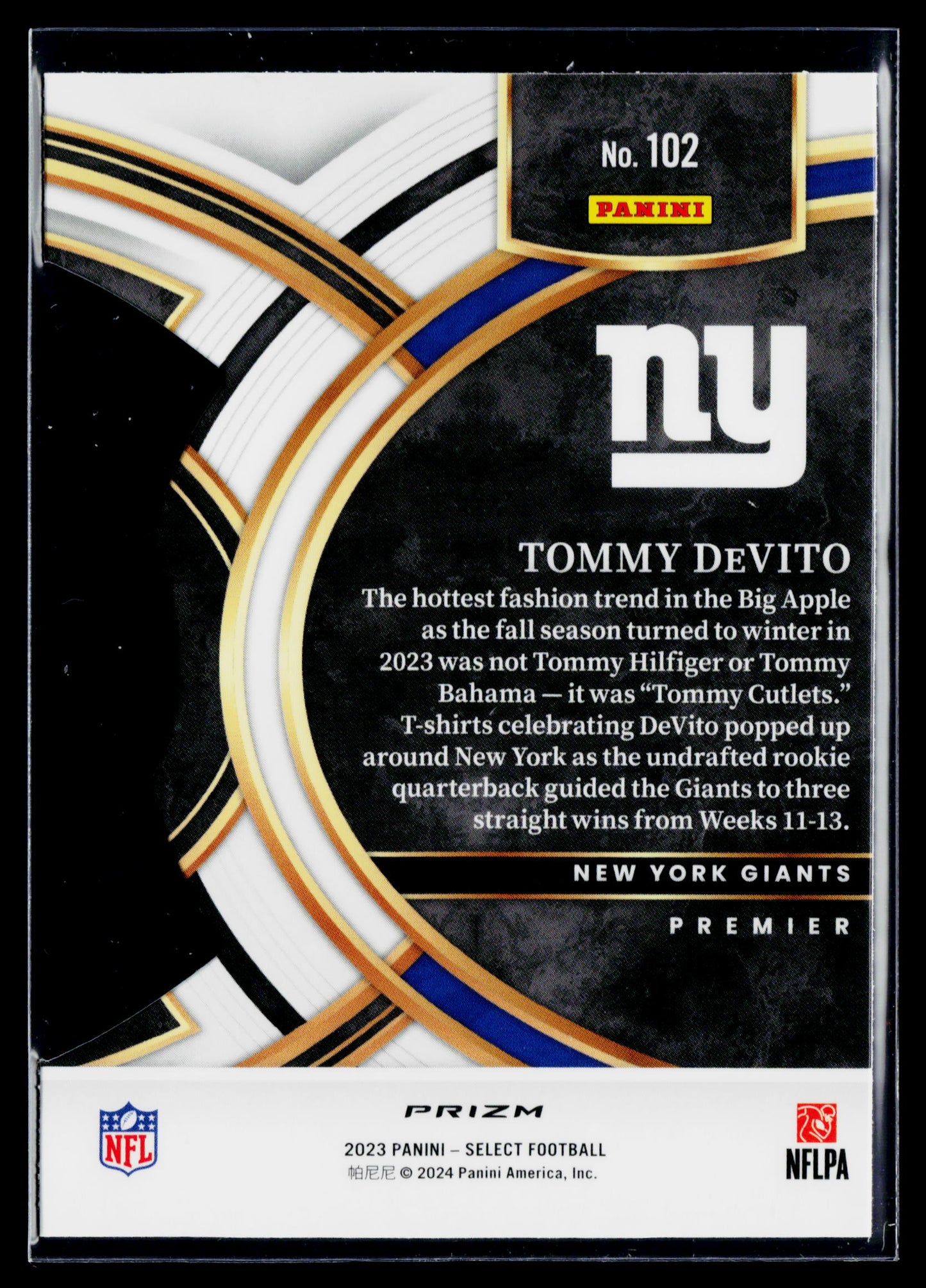 2023 Panini Select Tommy DeVito Rookie Silver Prizms #102