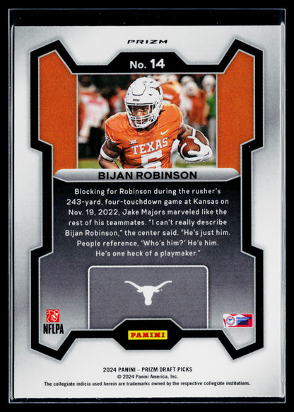2024 Panini Prizm Draft Picks Bijan Robinson Silver #14