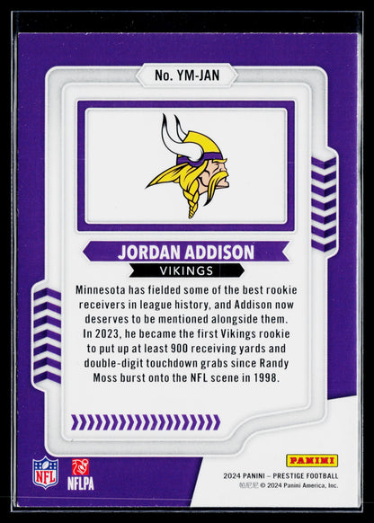 2024 Panini Prestige Jordan Addison Youth Movement #YM-JAN