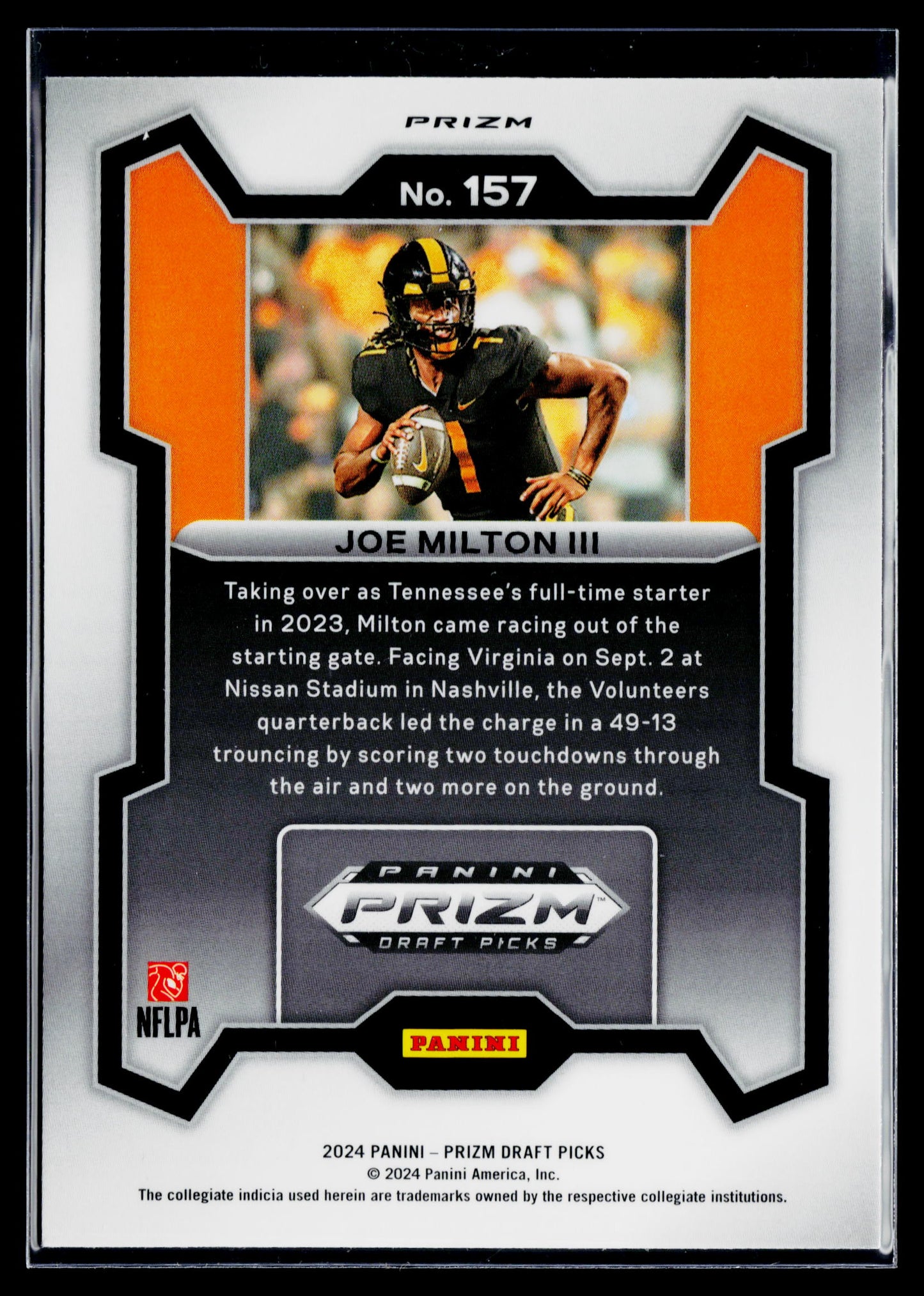 2024 Panini Prizm Draft Picks Joe Milton III Red Ice #157