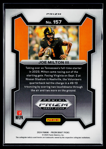 2024 Panini Prizm Draft Picks Joe Milton III Red Ice #157