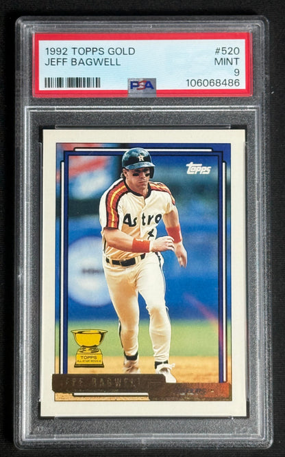 1992 Topps Gold Jeff Bagwell PSA Mint 9 #520