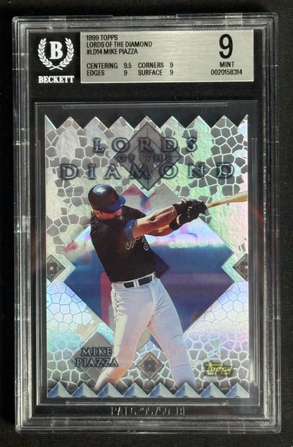 1999 Topps Mike Piazza Lords of the Diamond Die Cut Insert BGS Mint 9 #LD14