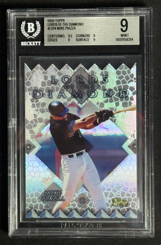 1999 Topps Mike Piazza Lords of the Diamond Die Cut Insert BGS Mint 9 #LD14