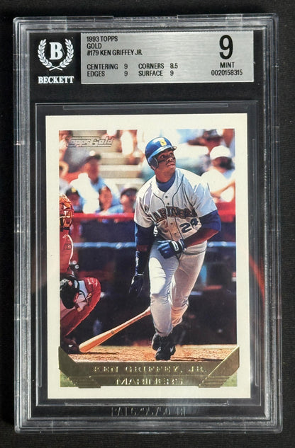 1993 Topps Gold Ken Griffey JR BGS Mint 9 #179