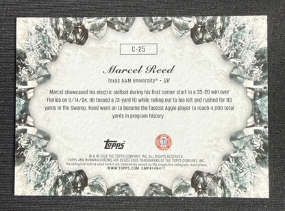 2026 Bowman U Marcel Reed Crystallized Case Hit #C-25 Texas A&M Aggies