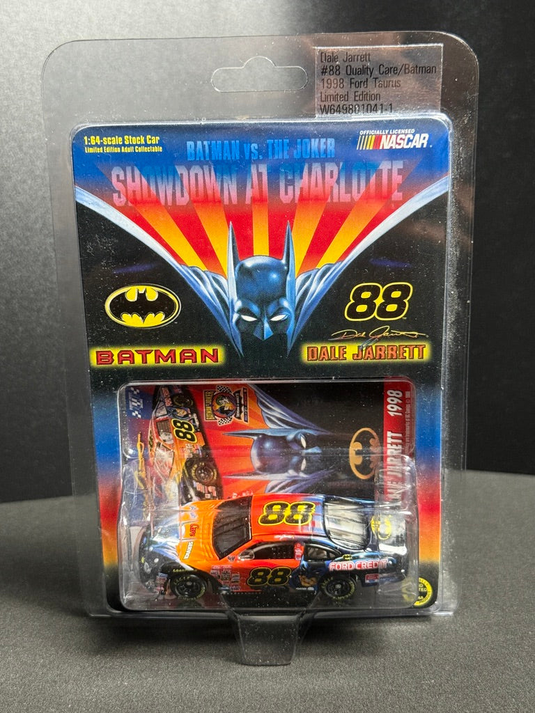 NIB Dale Jarrett Action 1:64 #88 Quality Care Batman 1998 Ford Taurus
