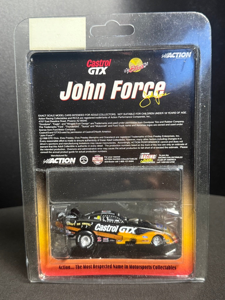 NHRA John Force Autographed 1998 Elvis Presley Castrol GTX 1:64 Funny Car