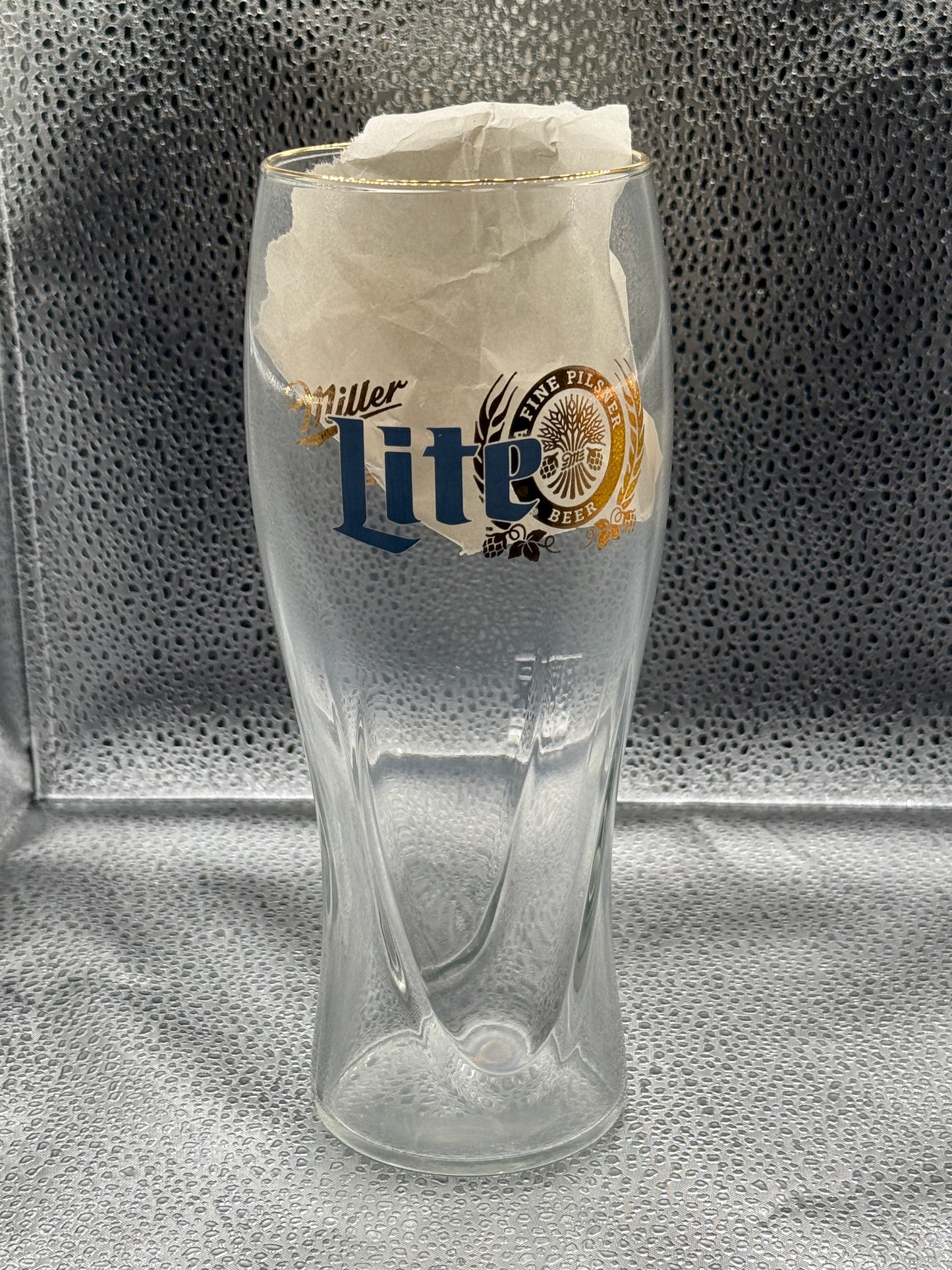 Philadelphia Eagles Miller Lite Gold Rimmed 16 Ounce Draft Beer Pint Glasses NFL