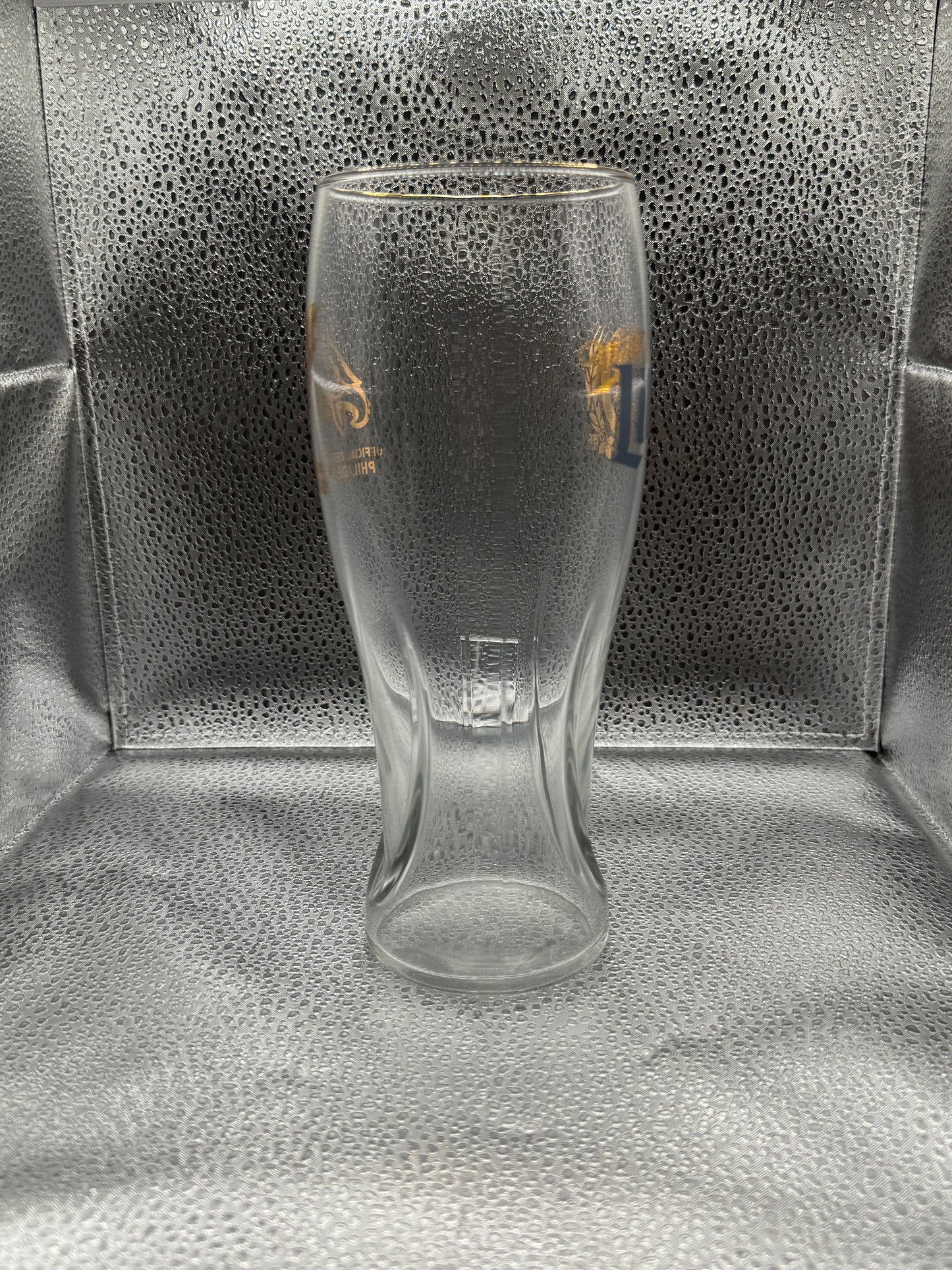 Philadelphia Eagles Miller Lite Gold Rimmed 16 Ounce Draft Beer Pint Glasses NFL