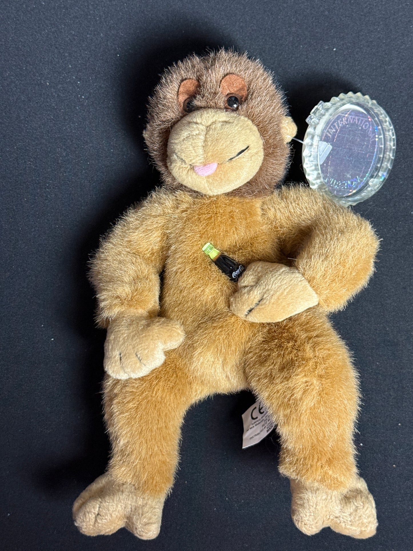 1999 International Coca Cola Plush Beanie Baby Monkey