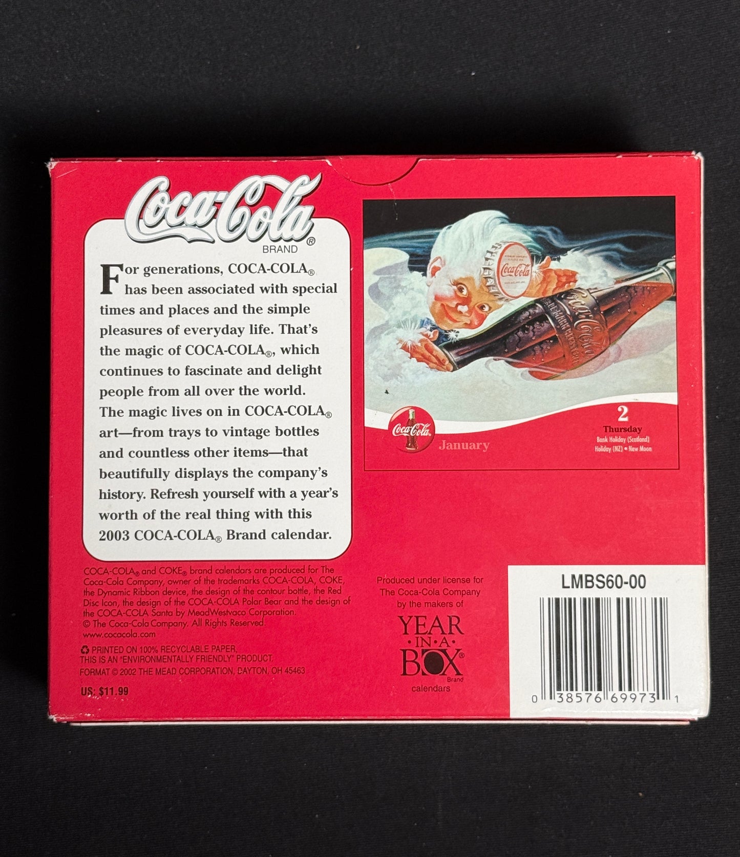 2003 Coca Cola Calendar Sealed full color