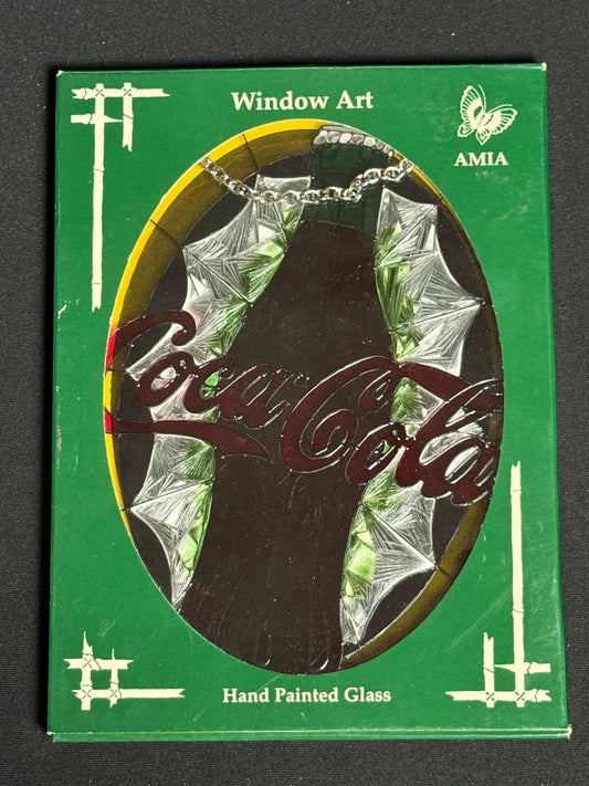 AMIA 7" Stained Glass Coca Cola Bottle