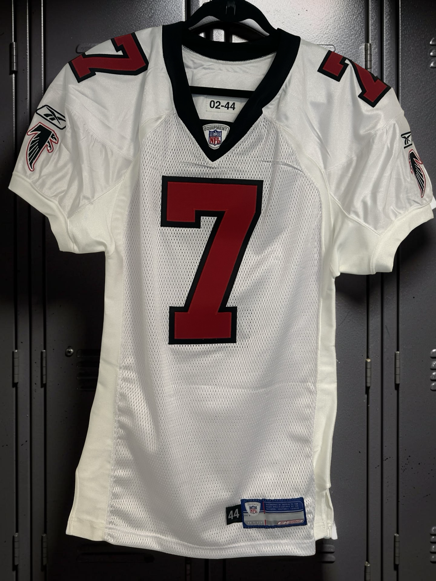 Michael Vick Autographed 2002 Game Issued White Away Falcons Signed Jersey